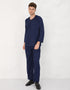 BAJU MELAYU PESAK MEGAT R/FIT (NAVY BLUE)